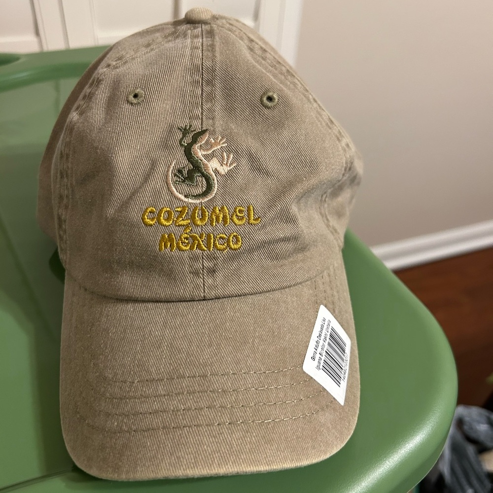 Tan Cozumel Mexico Embroidered Cap